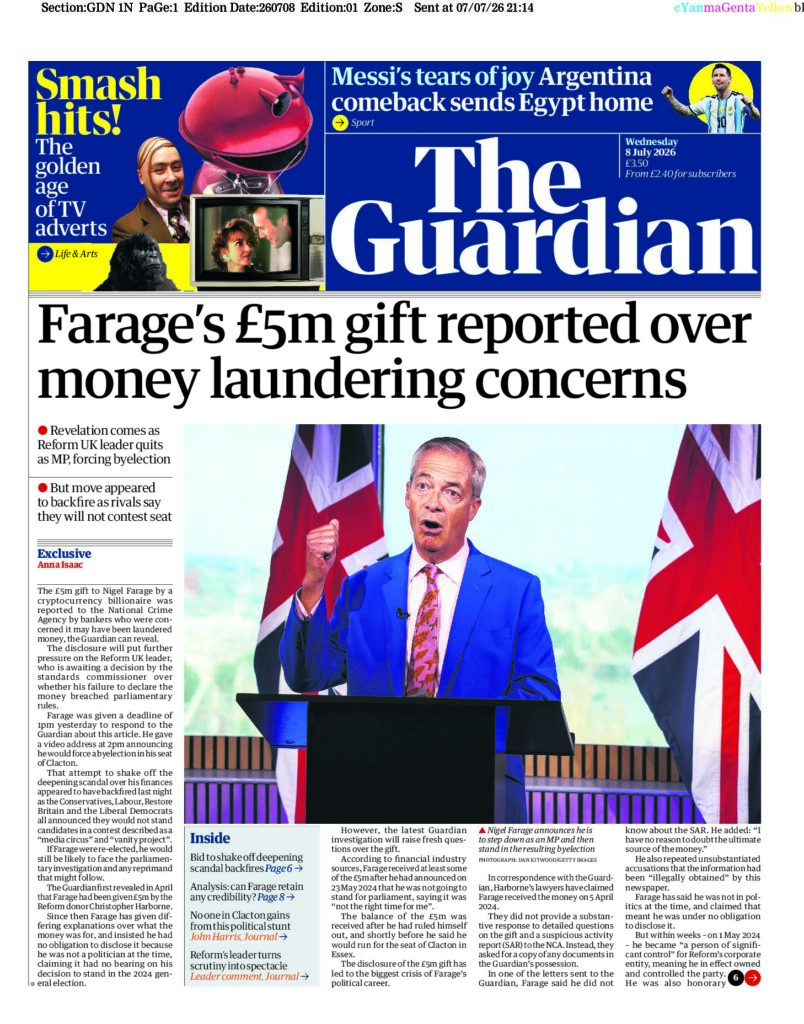 Nigel Farage’s £5m donation